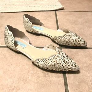 Blue by Betsy Johnson Lucy embellished flats